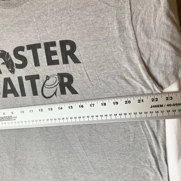 Ann Arbor Men Short Sleeve Crewneck T-shirt Size XL, Gray, Master Baiter - Picture 3 of 7